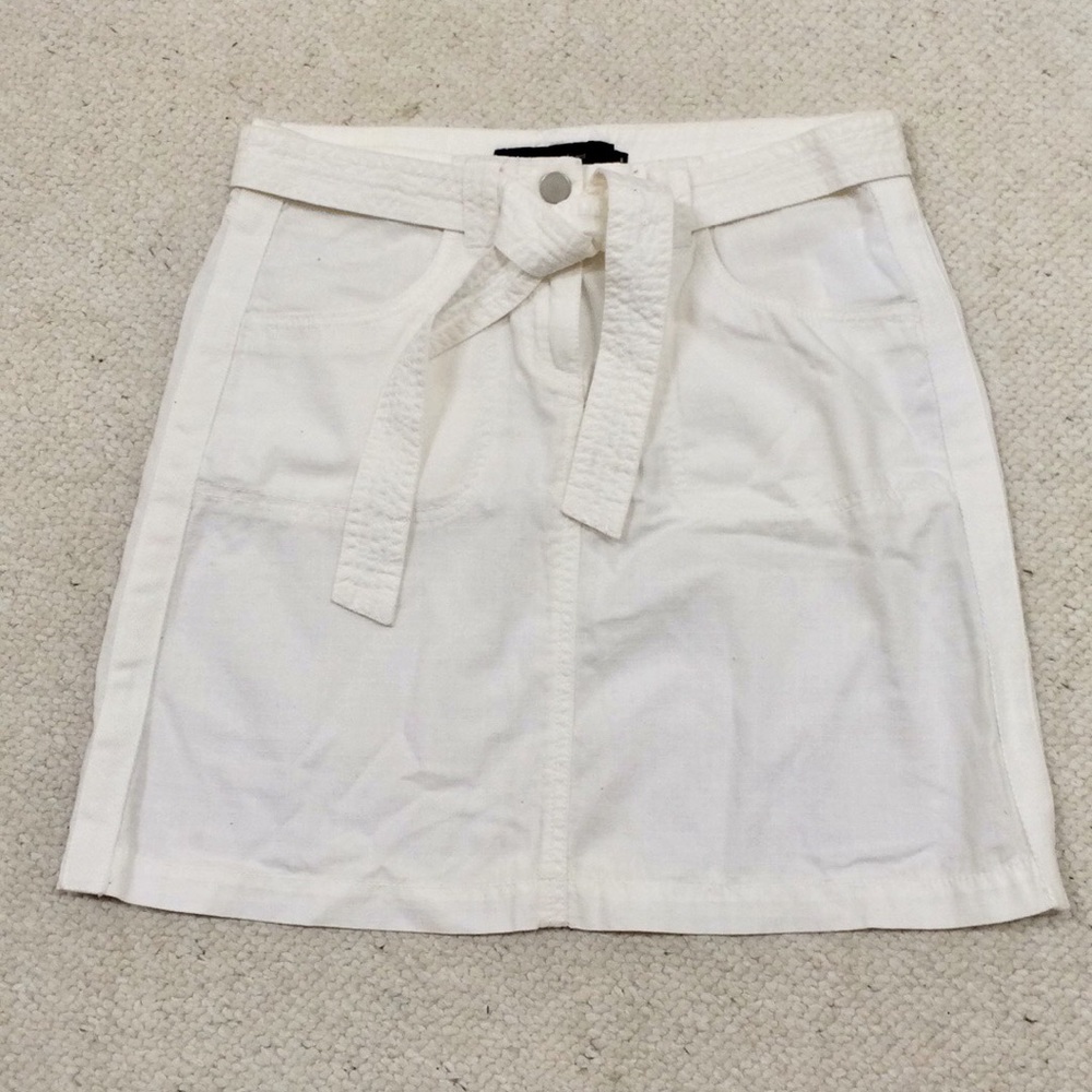 Calvin Klein white "sailor" skirt cargo details